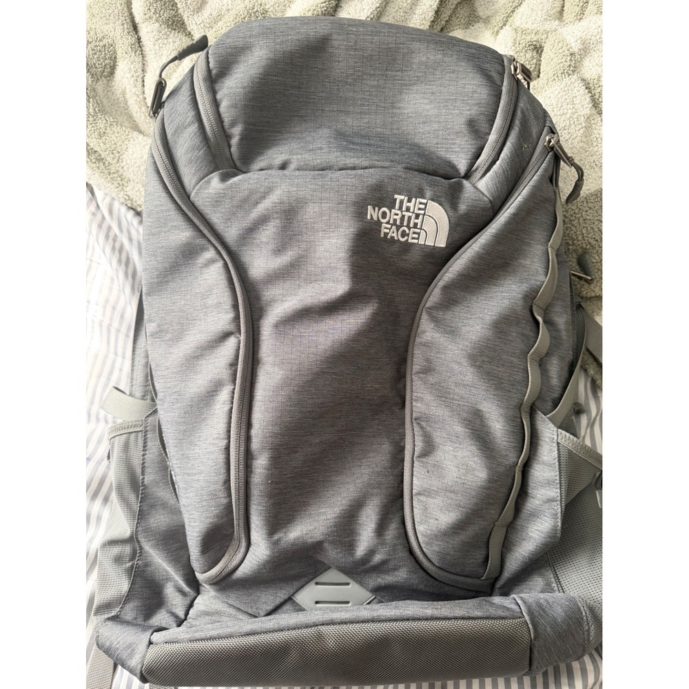 The North Face FlexVent Backpack Heather Grey Laptop Sleeve Daypack Hiking Bag